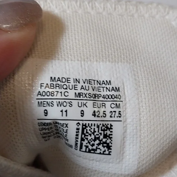 CONVERSE CHUCK TAYLOR ALL STAR LUGGED CANVAS 2.0 WHITE HI-TOP SNEAKERS s… - Picture 17 of 17